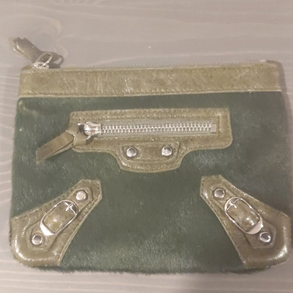 Balenciaga Pony Hair coin purse/mini makeup bag
